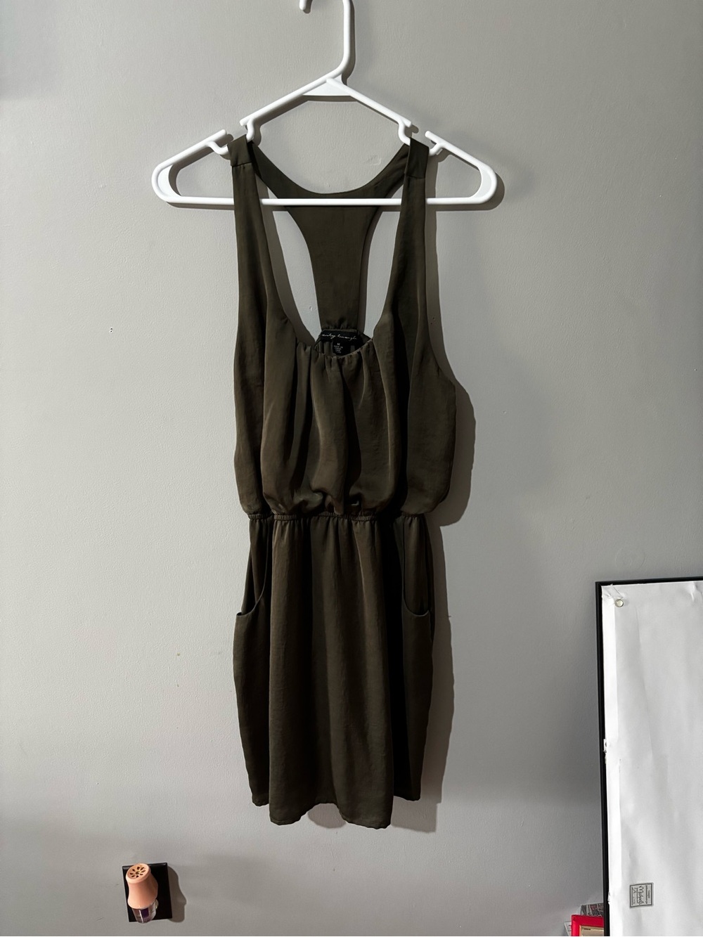 City Triangles Olive Green Racerback Sundress